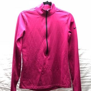 Nike Pro Quarter Zip Magenta Athletic Jacket